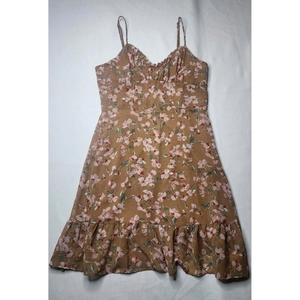 Sage The Label Floral Lined Spring Summer Dress Sz S Feminine